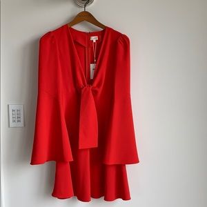 DVF WEST Tie Front Mini Dress